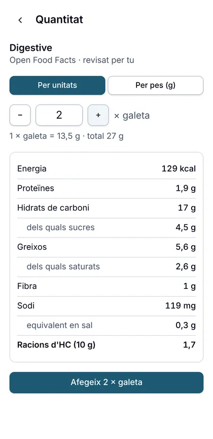 Quantitat per unitats