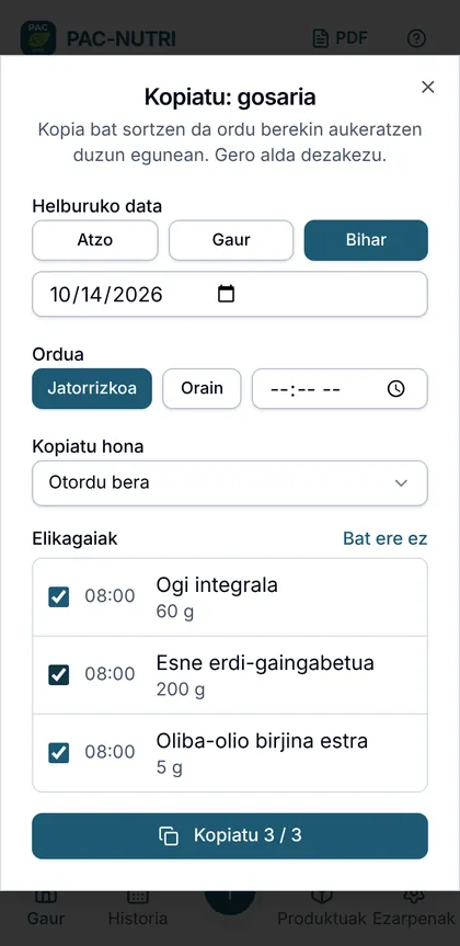 Kopiatzeko leihoa