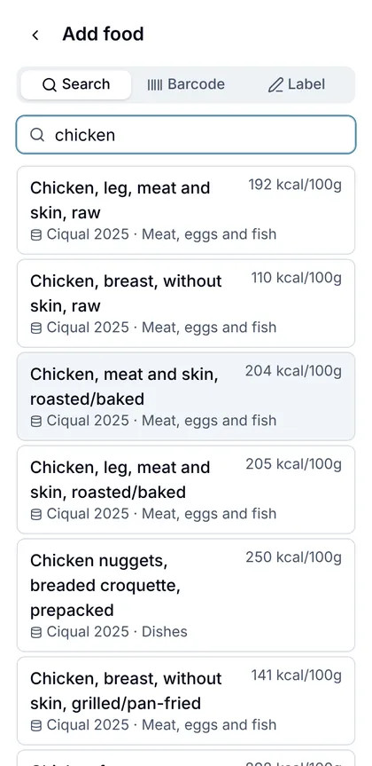 Search results