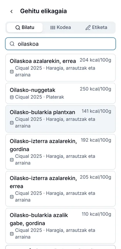 Bilaketaren emaitzak